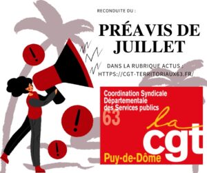 Préavis de la CSD63 de juillet 2025