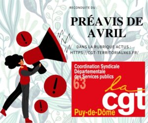 Préavis de grève avril 2026